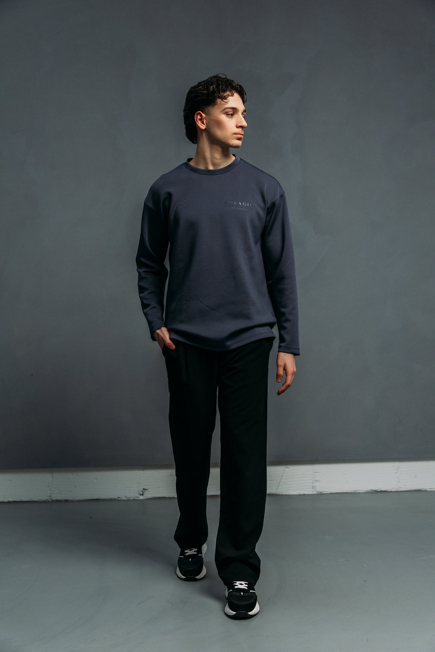 Luxe sweatshirt ocean blue