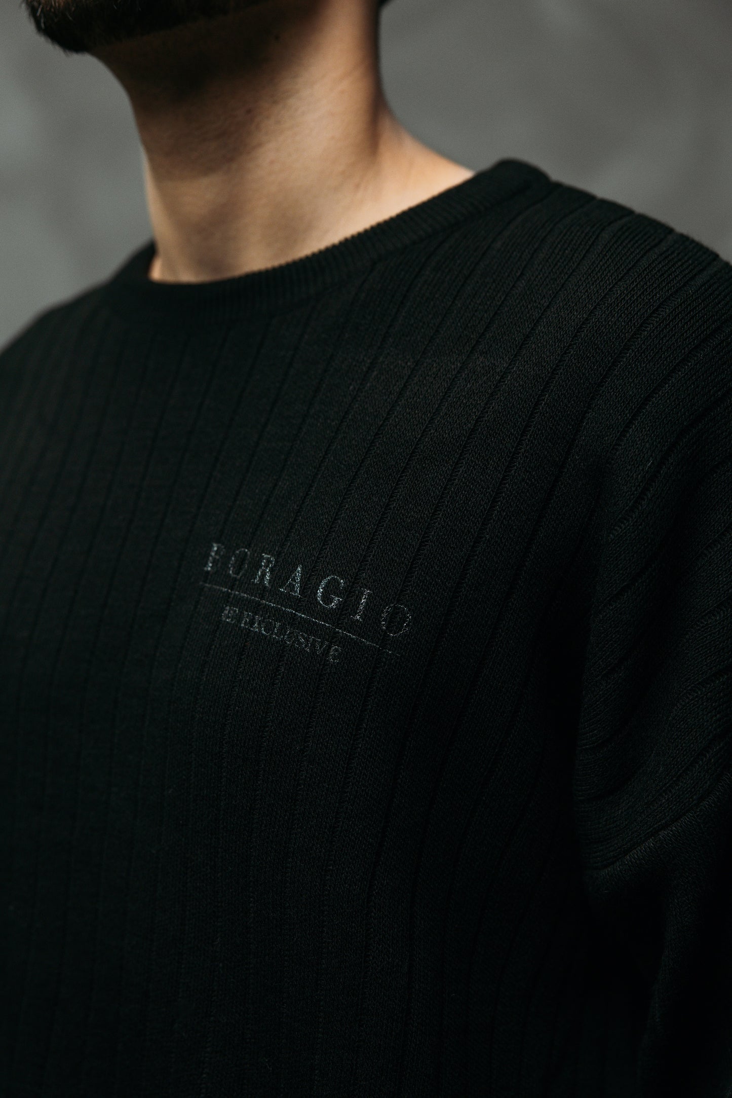 Luxe Geribd Design Black