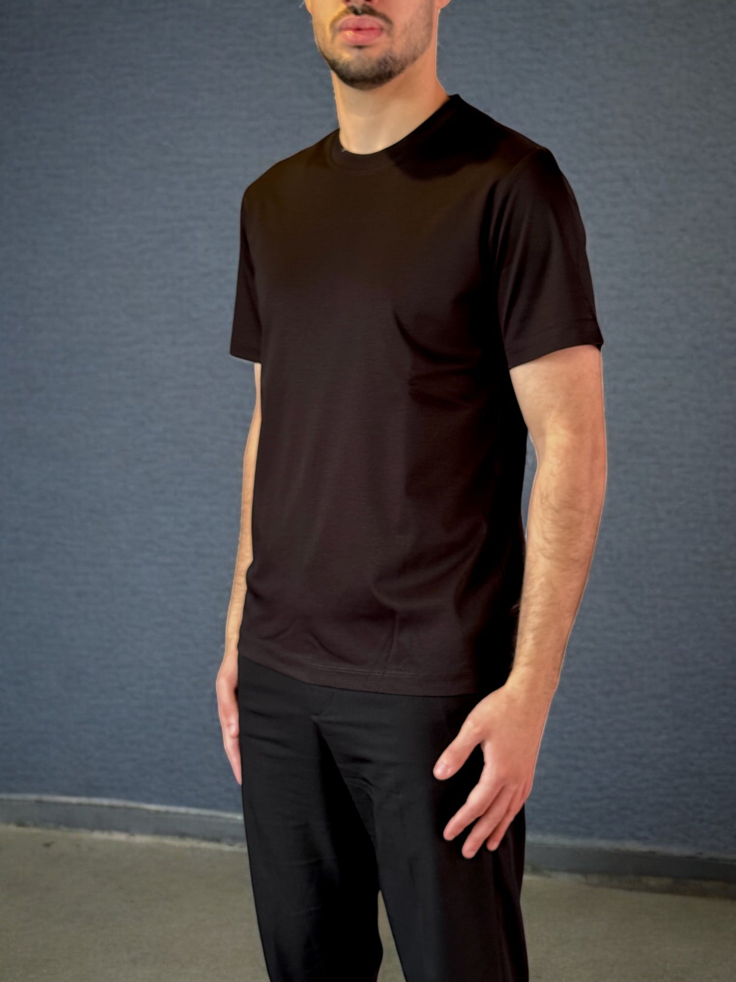 Luxe Shine Tee – BLACK