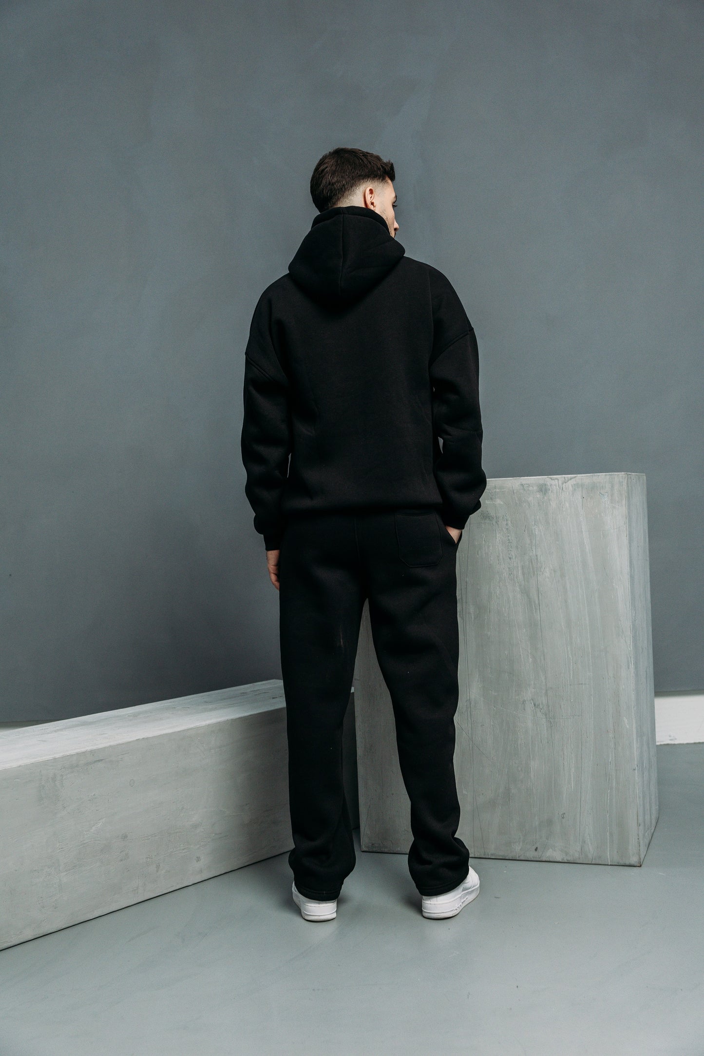 Zip-Up Tracksuit Black