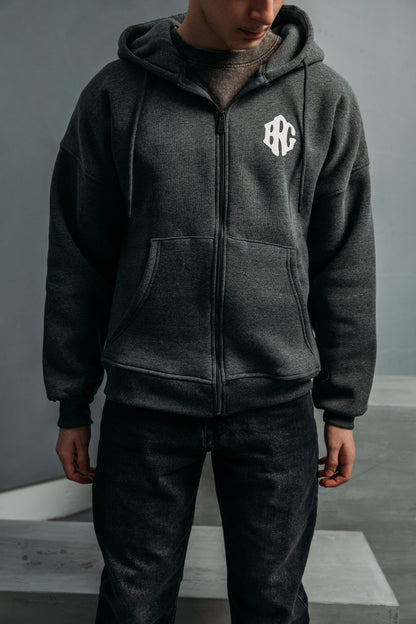 BRG Classic Zip Hoodie Grey