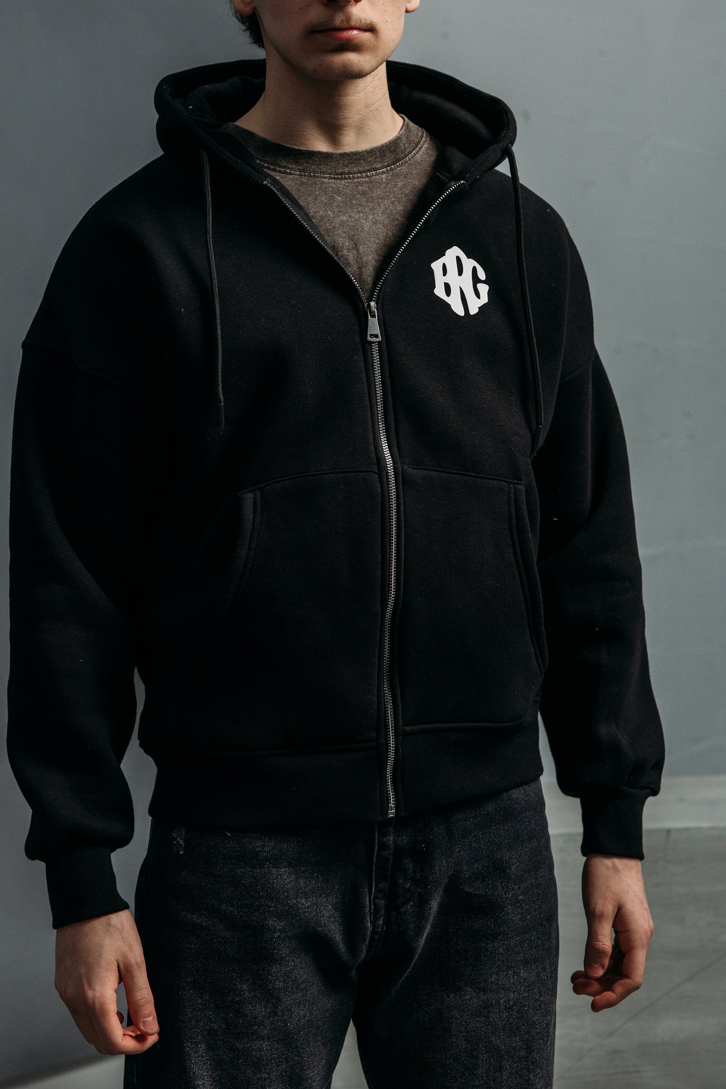 BRG Classic Zip Hoodie Black