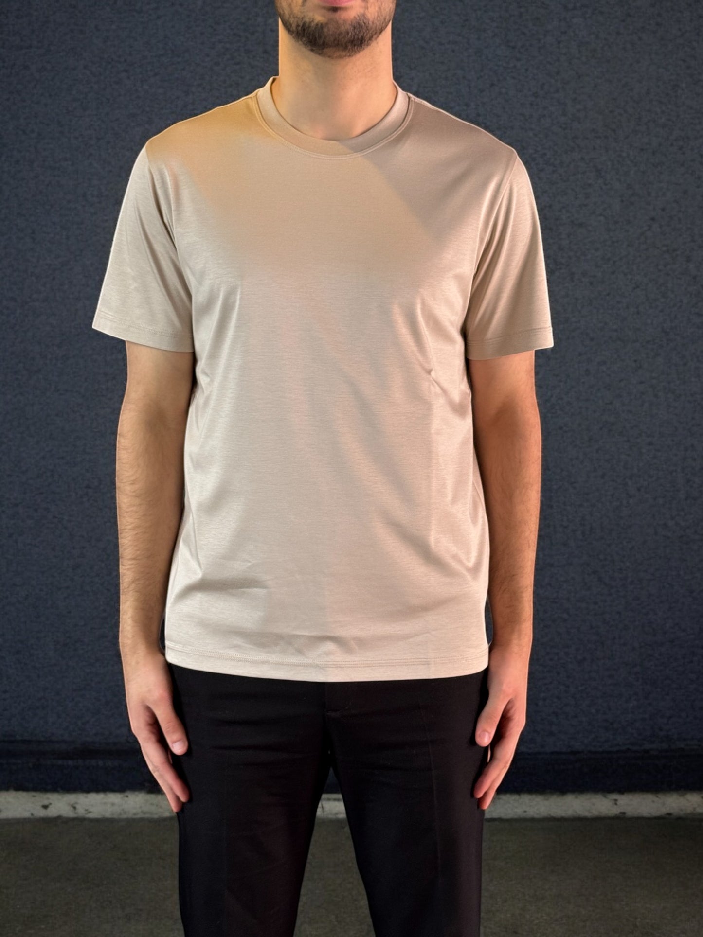 Luxe Shine Tee – BEIGE
