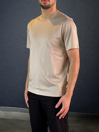 Luxe Shine Tee – BEIGE